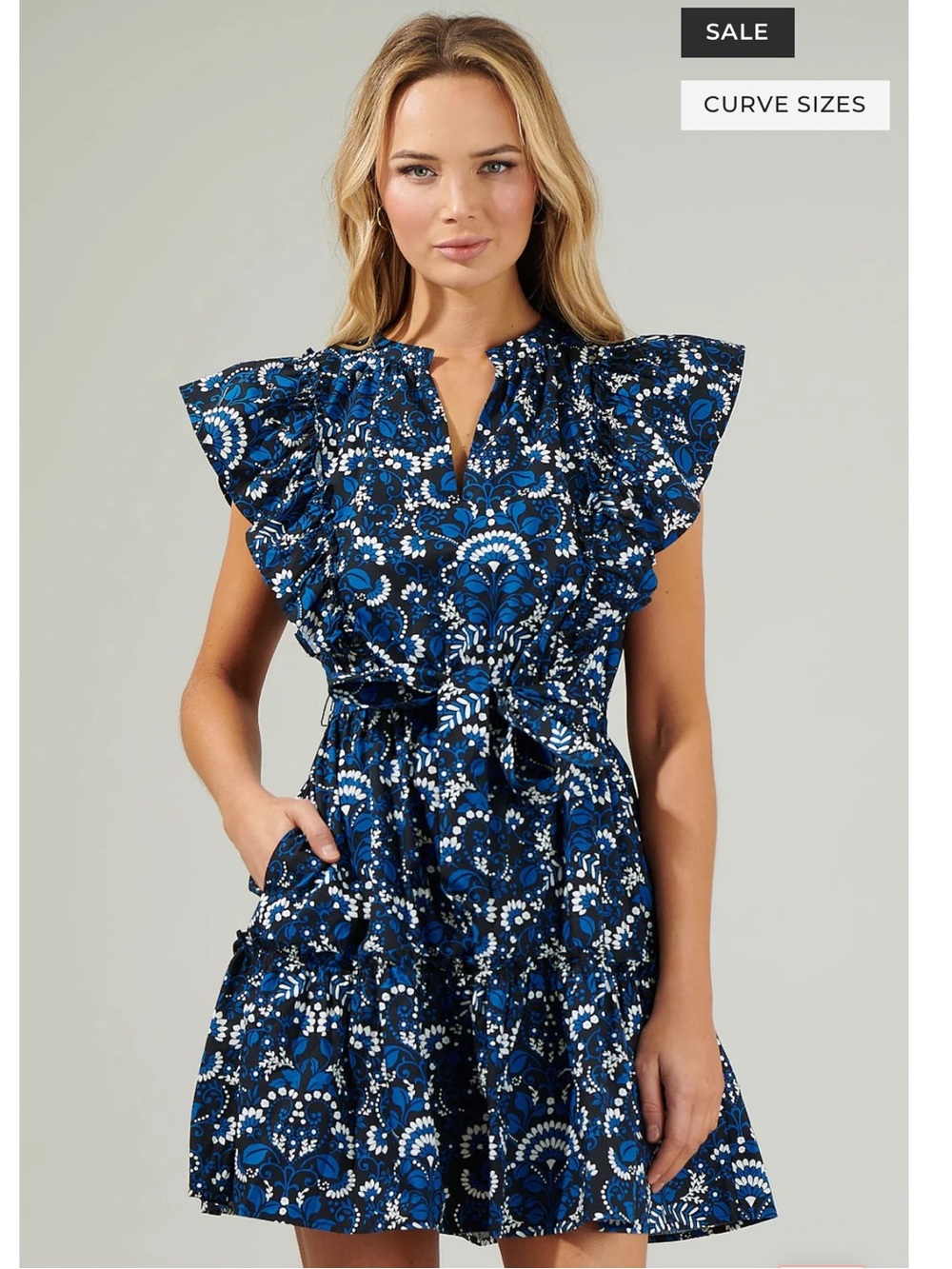 Sugarlips Etta Floral Ruffle Mini Dress